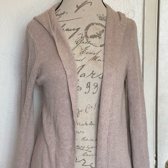 EDC Esprit Womens Sweater Cardigan Sz Small Open Ribbed Hoodie Minimalist Brown - Picture 6 of 13